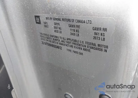 2008 Chevrolet Impala Lt из США, поврежденный, VIN 2G1WT58N489204812